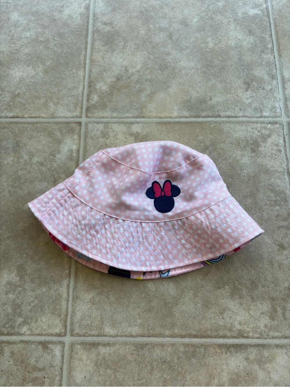 Disney Pink and White Polka Dot Minnie Bucket Hat